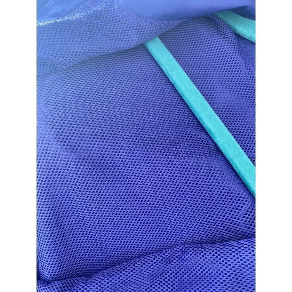 Adidas Sz 6X Girl’s Purple & Lime‎ Green Jacket Windbreaker Full Zip